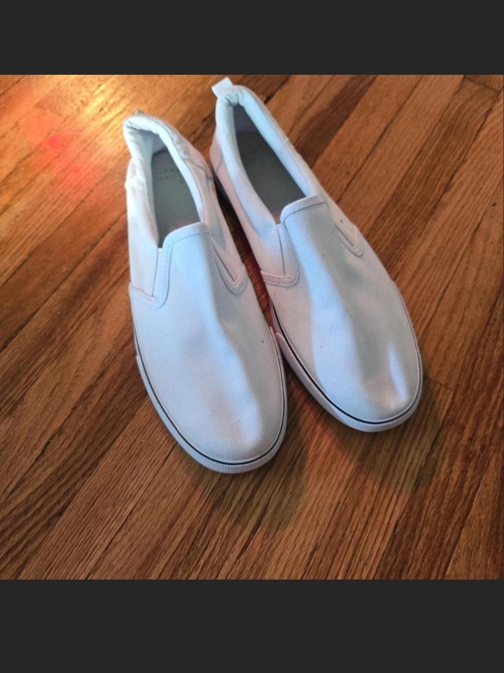 White Slip-On Canvas Men’s Sneakers